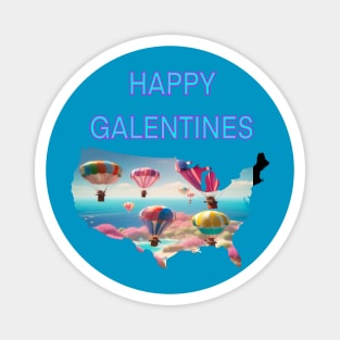 Happy Galentines balloons Magnet